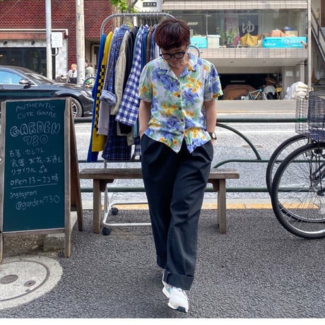 [USED]花柄レーヨン SHIRTS