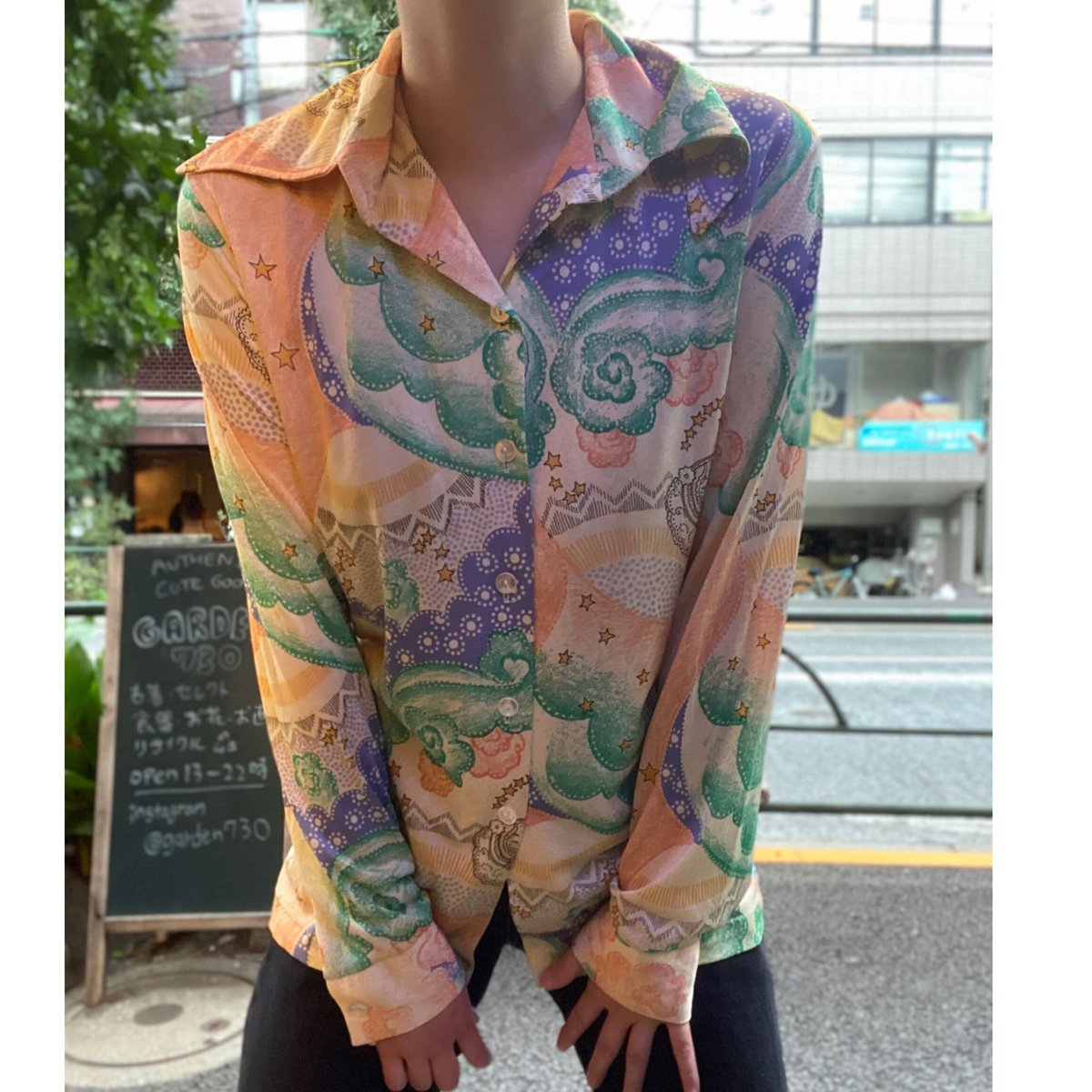 Resurrection タイダイ柄モックネックシャツ Sサイズ fit=scale-down,w=1200