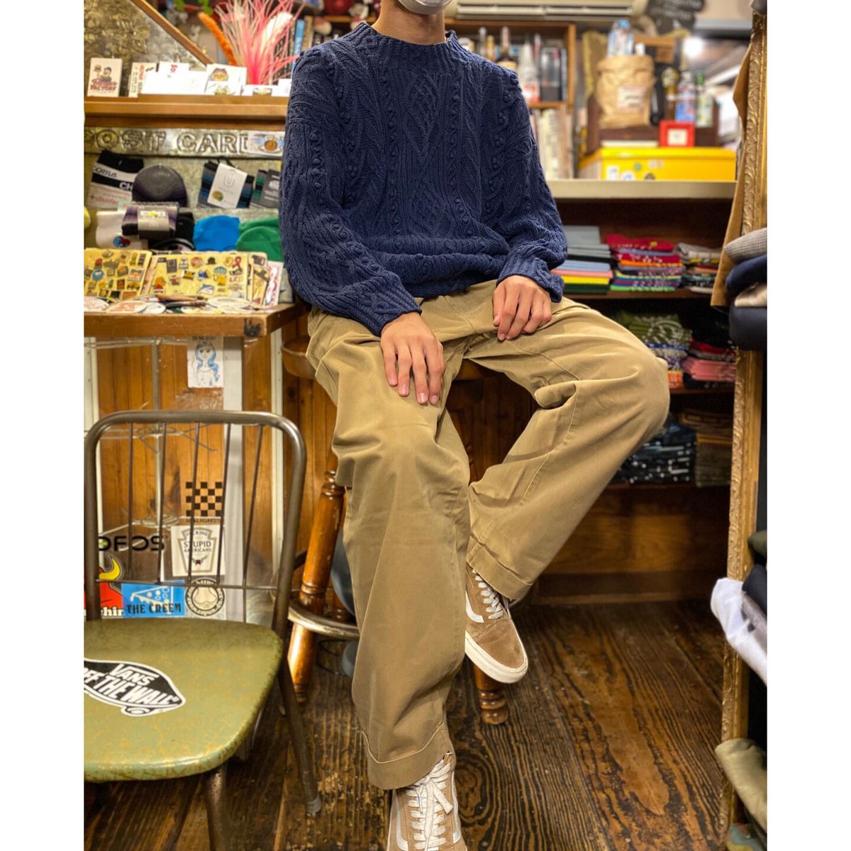 希少サイズ 00s ポロチノ 極深2タック W29相当 ラルフローレン