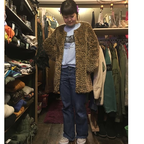 [USED] FAKE FUR レオパードコート