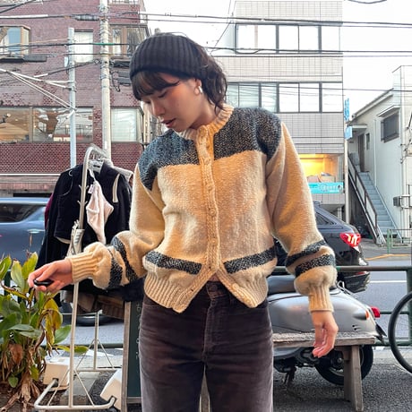 [USED] vintage♡WOOL KNIT JKT
