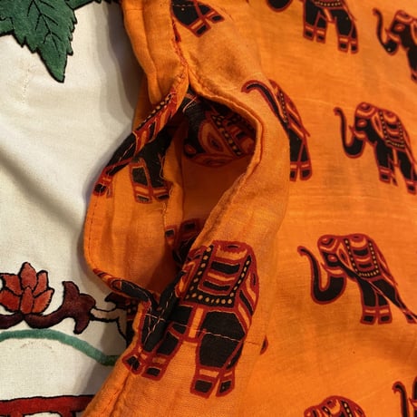 [USED] ゾウ柄アフリカンシャツ🐘🧡