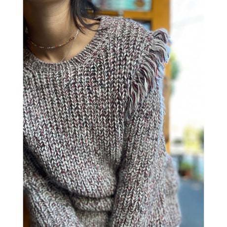 [USED] made  in PERU フリンジニット
