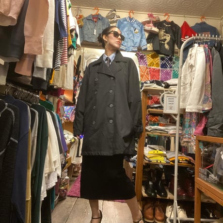[USED]  "LONDON FOG" トレンチコート BLACK