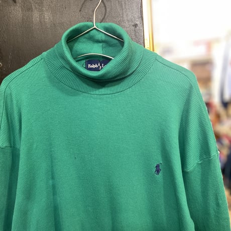 [USED] Ralph Laurenハイネックリブトップス