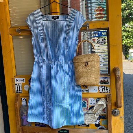 [USED] A.P.C. ブルーストライプワンピース