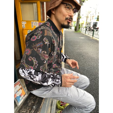 [USED] BLACK ペイズリー POLO