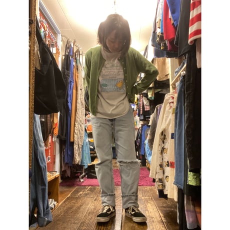 [USED] Green カーディガン☘️