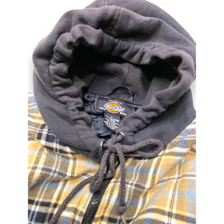 [USED] Dickies 綿入りフードネル NAVY/BGE