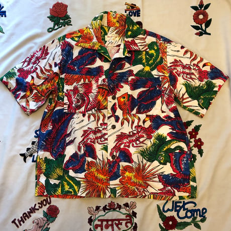 [USED] MEXICO魚柄オープンカラーシャツ