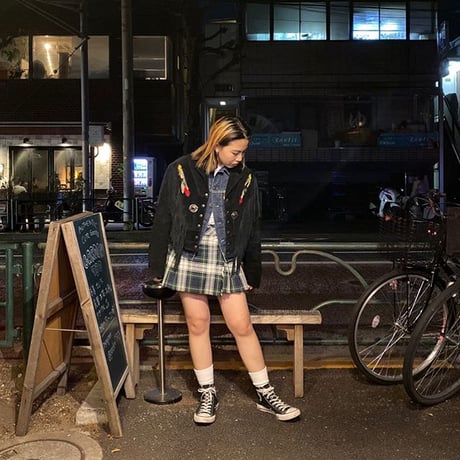 [USED] タータンチェックの巻きmini スカート