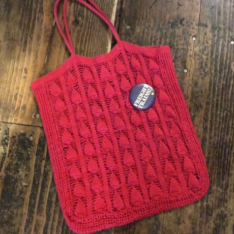 [USED] 赤のCOTTON ニット BAG