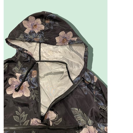 [USED] 花柄NYLON アノラックパーカー🌼