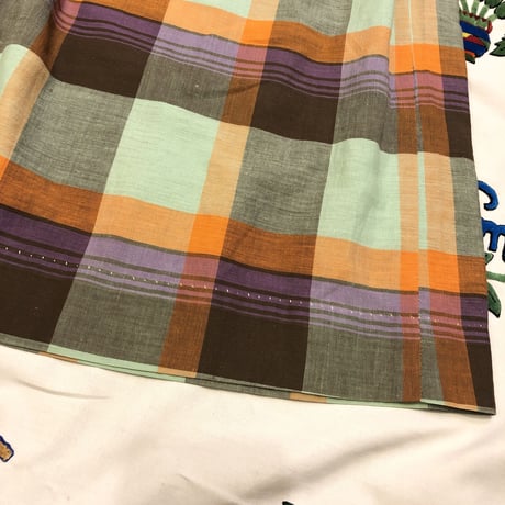 [USED] マドラスチェック ロングSKIRT