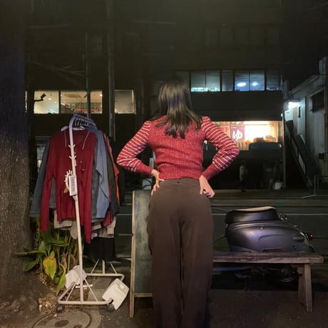 [USED] old renown RED glitter knit カーディガン ❤️