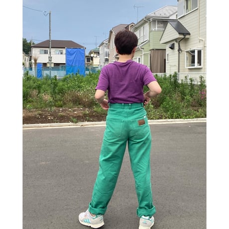 [USED] カラー DENIM パンツGREEN💚