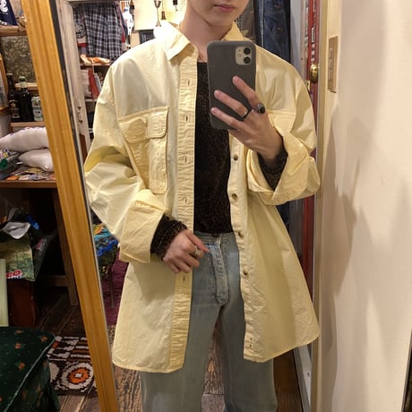 [USED]  L.L.Bean YELLOW COTTON SHIRT💛