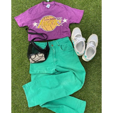 [USED] カラー DENIM パンツGREEN💚