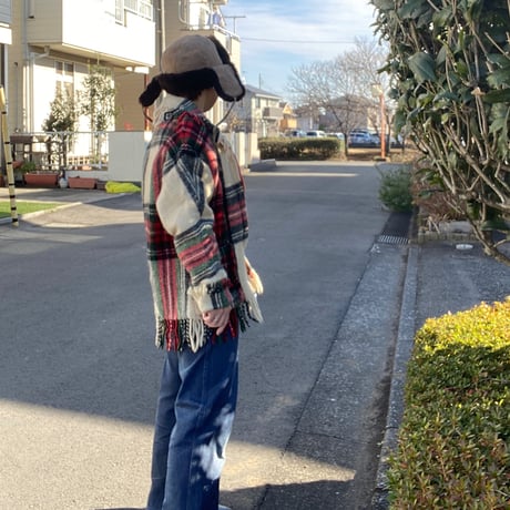 [USED] ブランケットみたいなWOOL JACKET♡