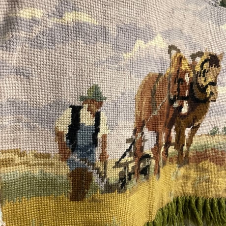 [USED] うま🐎2WAYフリンジラグ