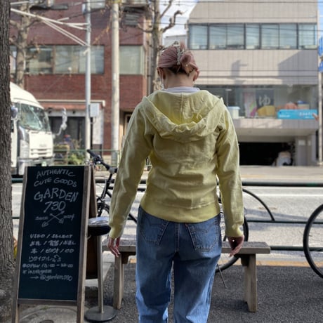 [USED] made in U.S.A. YELLOW ZIP-UP PARKA🌼