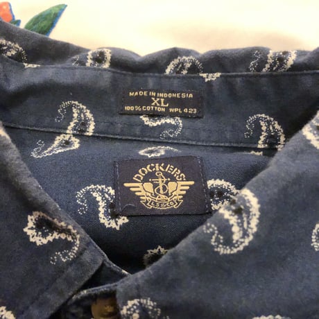 [USED] 90's DOCKERS ペイズリー柄シャツ
