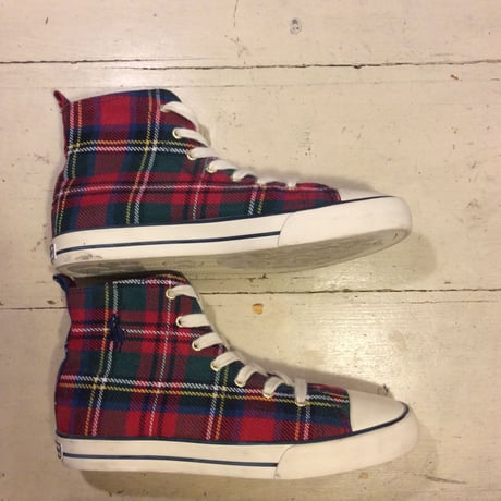 [USED] Ralph Lauren チェック柄 ハイカットスニーカー‼︎