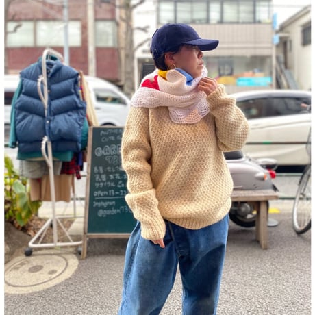 [USED] ホワイト♡ Vネックニット