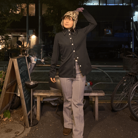 [USED] 耳当てニット帽 /動物柄