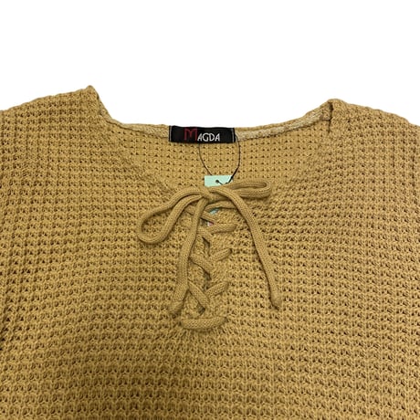 [USED] イイ色♡レースアップKNIT