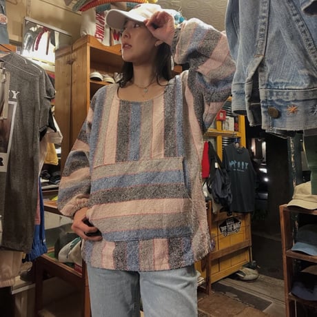 [USED] メキパー 襟なし CREW   pink!