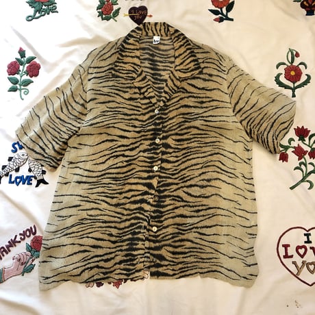 [USED] EURO Vintage レーヨン TIGER SHIRTS