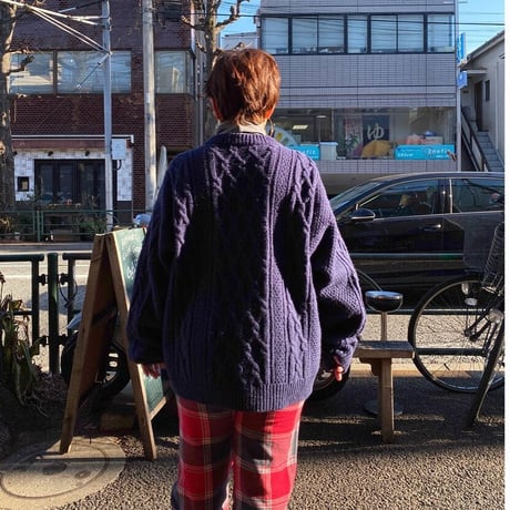 [USED] NAVY ケーブル ニット 💙