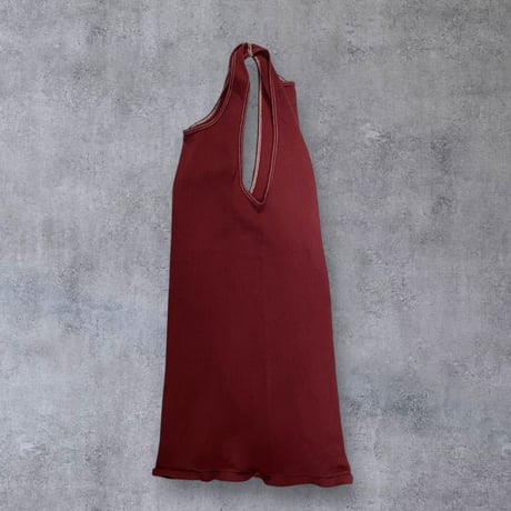 ［USED］Hanes後染めタンクトップ　バーガンディ