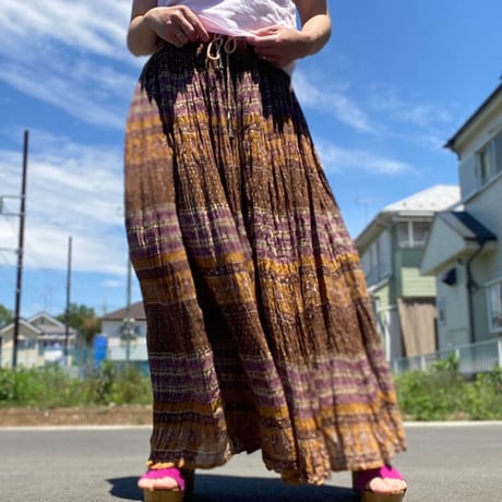 [USED] インド綿ロングスカート