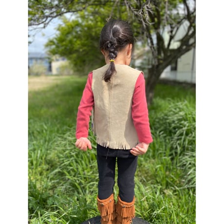 [USED] KIDS♡ vintage SUEDE VEST