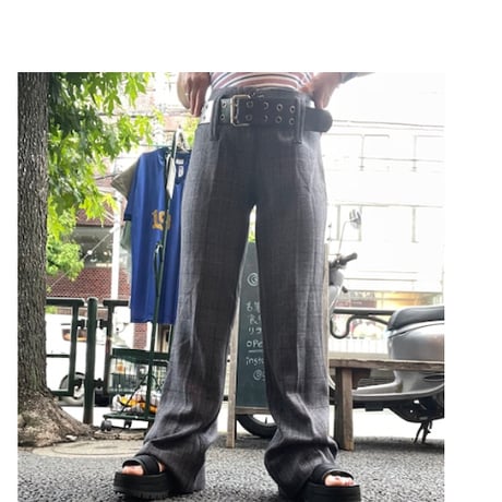 [USED] 渋めカラー🩶グレンチェックフレアPANTS