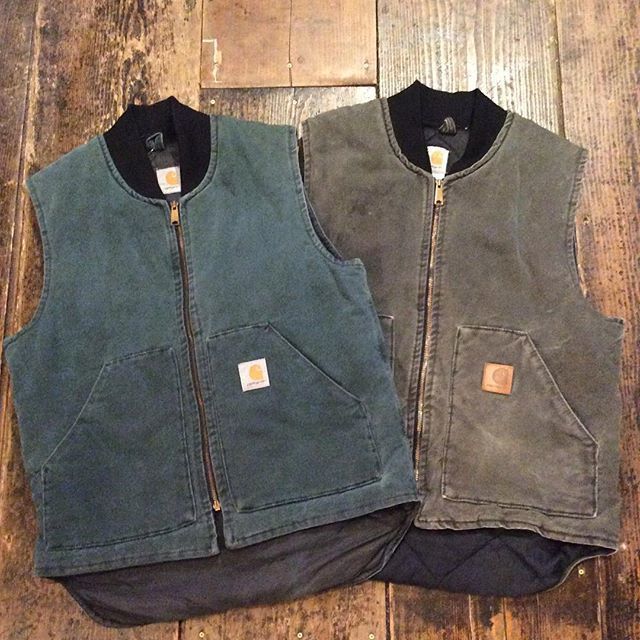 [USED] Carhartt ダック地 ベスト ブルーグリーン色 | garden730