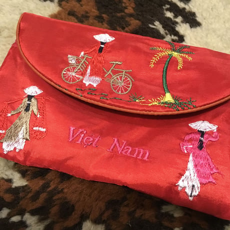 [USED] Viet Nam シルクSOUVENIR ポーチ