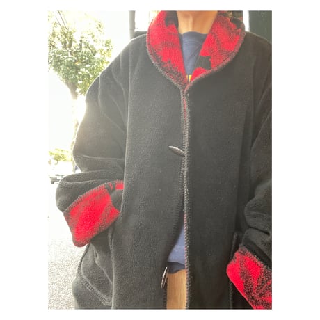 [USED] フリースリバーシブルコート♥️🖤