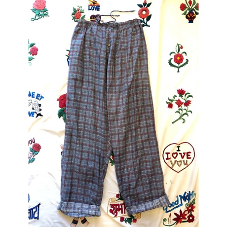 [USED] ネルCHECK パジャマパンツ