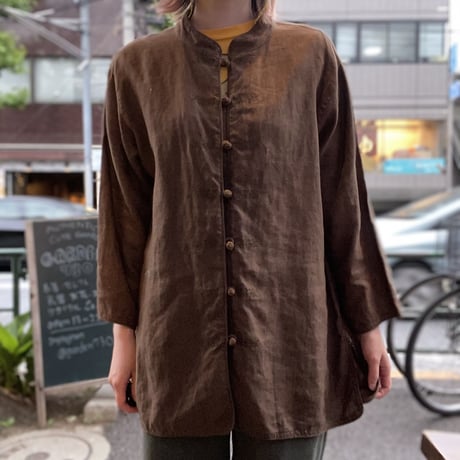 [USED] LINEN CHINA SHIRT