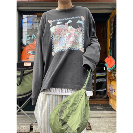 [USED] CUTE🖤 ファンシーBLACK ロンTee