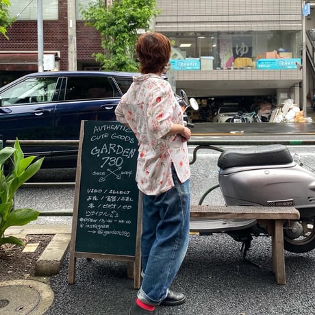花柄🌷オープンカラーシャツ