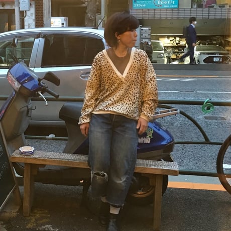[USED] レオパード Ｖネック スエット