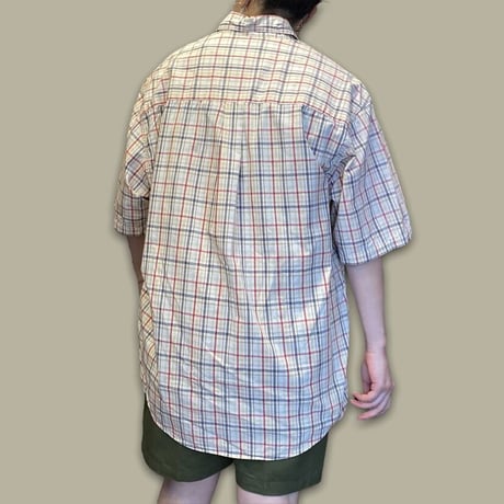 [USED]90‘s "Eddie Bauer" チェックB.Dシャツ
