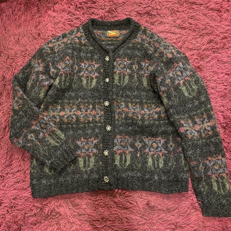 [USED] FLOWER ノルディックニットカーディガン