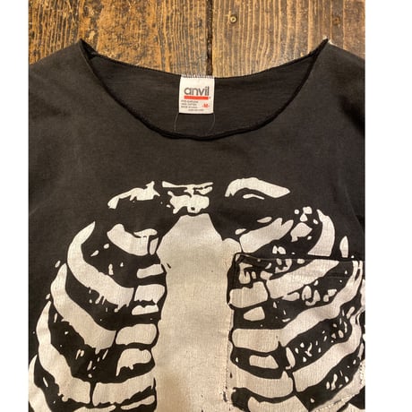 [USED]  90's GOOD PRINT skeleton BONE Tee