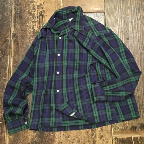 [USED] 60's vintage 筆記体 L.L.Bean COTTON CHECK SHIRTS