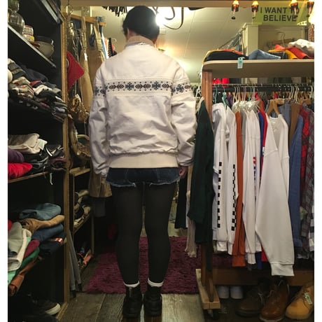 [USED] Carhartt 柄入り ダック JKT (WHITE/BLACK)